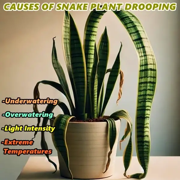 4 common causes of snake plant drooping