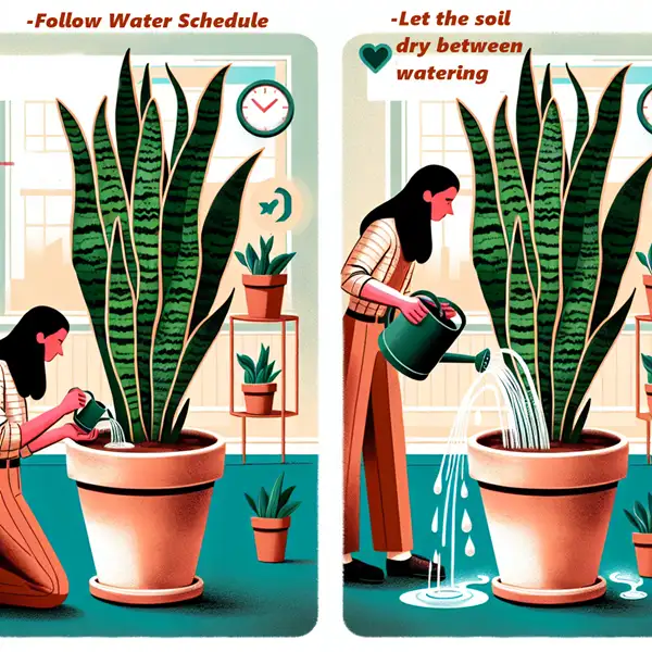 best watering schedule for snake plants