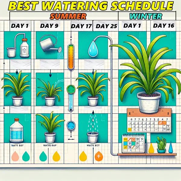 how often to water a spider plant complete calendar with timings and dates