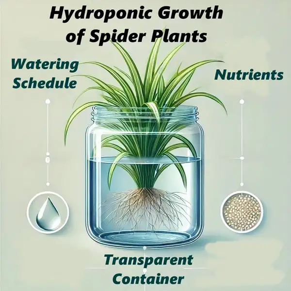 hydroponic growth of spider plants