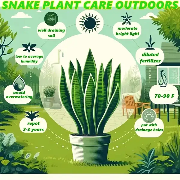 snake plant care outdoors