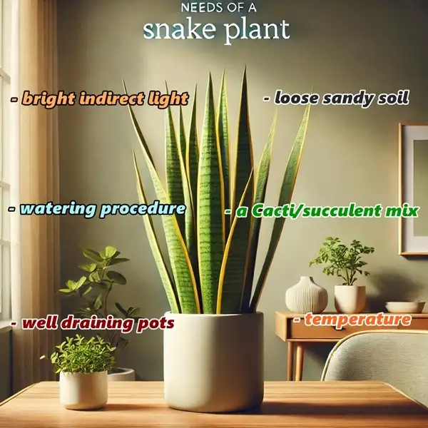 what does a snake plant need