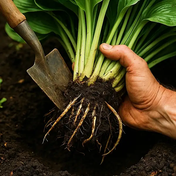 when to divide hostas