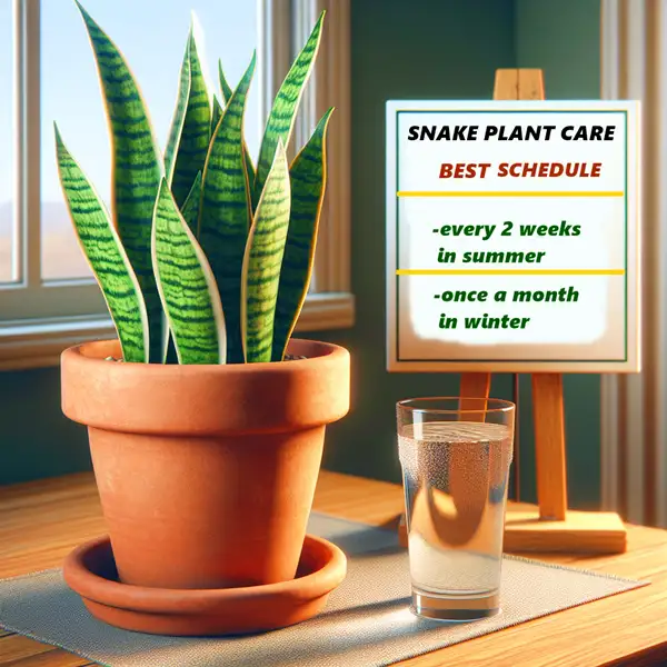 when to water a snake plant