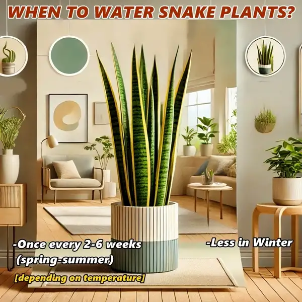 when to water snake plants