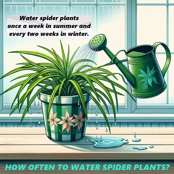 when to water spider plants in summer and winter